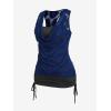 ROSE GAL Women’s Plus Size V Neck Tank Lace Vest Shirt Sleeveless Summer Casual Round Neck SlimTops(Blue)