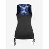 ROSE GAL Women’s Plus Size V Neck Tank Lace Vest Shirt Sleeveless Summer Casual Round Neck SlimTops(Blue)