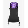 ROSE GAL Women’s Plus Size V Neck Tank Lace Vest Shirt Sleeveless Summer Casual Round Neck SlimTops(Deep Purple)