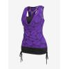 ROSE GAL Women’s Plus Size V Neck Tank Lace Vest Shirt Sleeveless Summer Casual Round Neck SlimTops(Deep Purple)