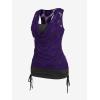 ROSE GAL Women’s Plus Size V Neck Tank Lace Vest Shirt Sleeveless Summer Casual Round Neck SlimTops(Purple)