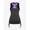 ROSE GAL Women’s Plus Size V Neck Tank Lace Vest Shirt Sleeveless Summer Casual Round Neck SlimTops(Purple)