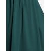 Rosegal Plus Size Womens Sparkly Gold Stamping Stars Print Butterfly Sleeve Blouse 2 in 1 Flowy Short Sleeve Top with Belt(Green)