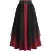 ROSE GAL Plus Size Medieval Renaissance Costume Skirt for Women(Red_1)