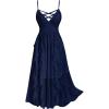 ROSE GAL Plus Size Party Dress for Women Lace Ruffles Cirsscross Cocktail Bridesmaid Wedding Guest Maxi Cami Formal Dress(Blue_1)