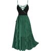 ROSE GAL Plus Size Party Dress for Women Lace Ruffles Cirsscross Cocktail Bridesmaid Wedding Guest Maxi Cami Formal Dress(Green_2)