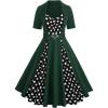 ROSE GAL Plus Size Womens 1950s Retro Vintage Rockabilly Cocktail Party Swing Dresses(Green_2)