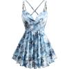 ROSE GAL Plus Size Womens Elegant Flowy Summer Babydoll Tank Top Cowl Neck Layered Top(Blue_1)