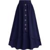 ROSE GAL Plus Size Womens Vintage Renaissance Skirts with Pockets(Blue_1)