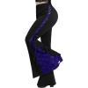 ROSE GAL Rosegal Women Plus Size Bell Bottoms Gothic Flare Pants(Blue_1)