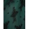 ROSE GAL Plus Size Lace Godet Hem Gothic Dress for Women Ruffled Edge Lace-up Sleeveless Maxi Swing Dress(Black)