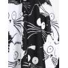 ROSE GAL Women Plus Size Two Piece Skirted Modest Tankini Swimsuit Set Funny Cats Print Tummy Control 2 Piece Bathing Suits(Black_1)