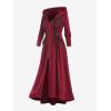 ROSE GAL Women Plus Size Hooded Lace-up Front Zipper High Low Maxi Coat Gothic Longline Coat Overcoat Outwear(Red_1)