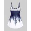 ROSE GAL Plus Size Two Piece Modest Tankini Swimsuit Floral Ombre Tummy Control Bathing Suit for Women(Blue_1)