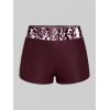 ROSE GAL Plus Size Two Piece Modest Tankini Swimsuit Floral Ombre Tummy Control Bathing Suit for Women(Dark Red_1)