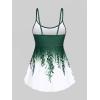 ROSE GAL Plus Size Two Piece Modest Tankini Swimsuit Floral Ombre Tummy Control Bathing Suit for Women(Green_1)