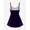 ROSE GAL Plus Size Women Gothic Tummy Control Modest Tankini Swimsuit Mermaid Padded Two Piece Bathing Suit(Purple_1)