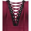 ROSE GAL Rosegal Womens Plus Size Lingerie Babydoll Lace-up Chemise Sheer Mesh Split Hem Nightwear Sexy Long Gown Nightdress(Black_3)