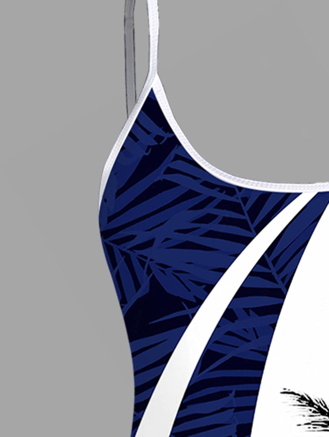 image:imageROSE GAL Women Plus Size Hawaii Two Piece Tankini Swimsuit Set 3D Glitter Mermaid Print Padded SwimwearBlue1