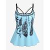 ROSE GAL Rosegal Women Plus Size Modest Tankini Swimsuit Boyleg Swimwear Tummy Boyshorts Bathing(Blue_1)