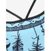 ROSE GAL Rosegal Women Plus Size Modest Tankini Swimsuit Boyleg Swimwear Tummy Boyshorts Bathing(Blue_1)
