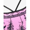 ROSE GAL Rosegal Women Plus Size Modest Tankini Swimsuit Boyleg Swimwear Tummy Boyshorts Bathing(Pink_1)