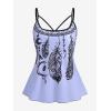 ROSE GAL Rosegal Women Plus Size Modest Tankini Swimsuit Boyleg Swimwear Tummy Boyshorts Bathing(Purple_2)