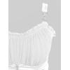 ROSE GAL Women Plus Size Elegant Summer Babydoll Tank Top Ruffles Knot Backless Flowy Plisse Top(White_1)