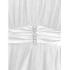 ROSE GAL Women Plus Size Elegant Summer Babydoll Tank Top Ruffles Knot Backless Flowy Plisse Top(White_1)