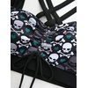 ROSE GAL Plus Size Gothic Skulls 2 Piece Swimsuits for Women Two Piece Tankini Set(Green_1)