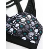 ROSE GAL Plus Size Gothic Skulls 2 Piece Swimsuits for Women Two Piece Tankini Set(Green_1)