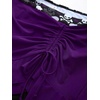 ROSE GAL Plus Size Gothic Skulls 2 Piece Swimsuits for Women Two Piece Tankini Set(Purple_1)