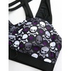 ROSE GAL Plus Size Gothic Skulls 2 Piece Swimsuits for Women Two Piece Tankini Set(Purple_1)