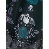 ROSE GAL Plus Size Skulls Gothic 2 Piece Swimsuits for Women Goth Two Piece Tankini Set Cross Twist Padded Bathing Suits(Green_1)