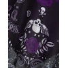ROSE GAL Plus Size Skulls Gothic 2 Piece Swimsuits for Women Goth Two Piece Tankini Set Cross Twist Padded Bathing Suits(Purple_1)