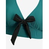 ROSE GAL Women Plus Size Gothic High Waisted Bikini Two Piece Swimsuit with Skirt Tummy Control Bathing Suit(Peacock Green)